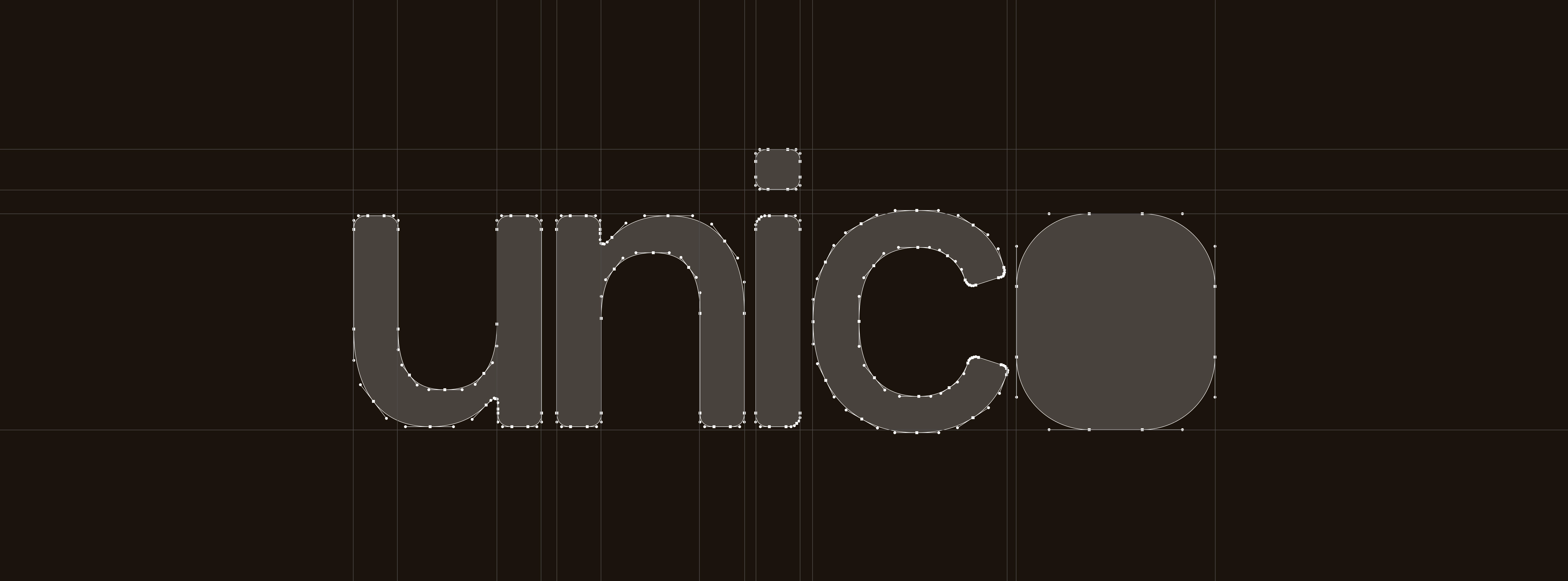 Studio di costruzione del logo Unico