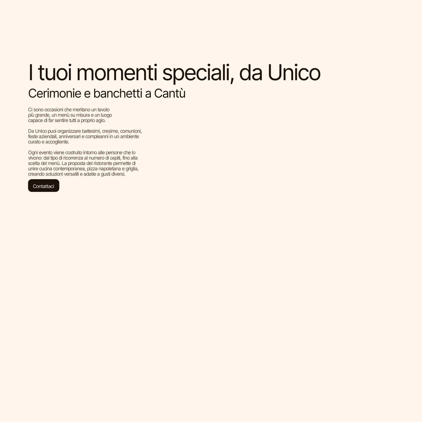 Dettagli del sito web Unico